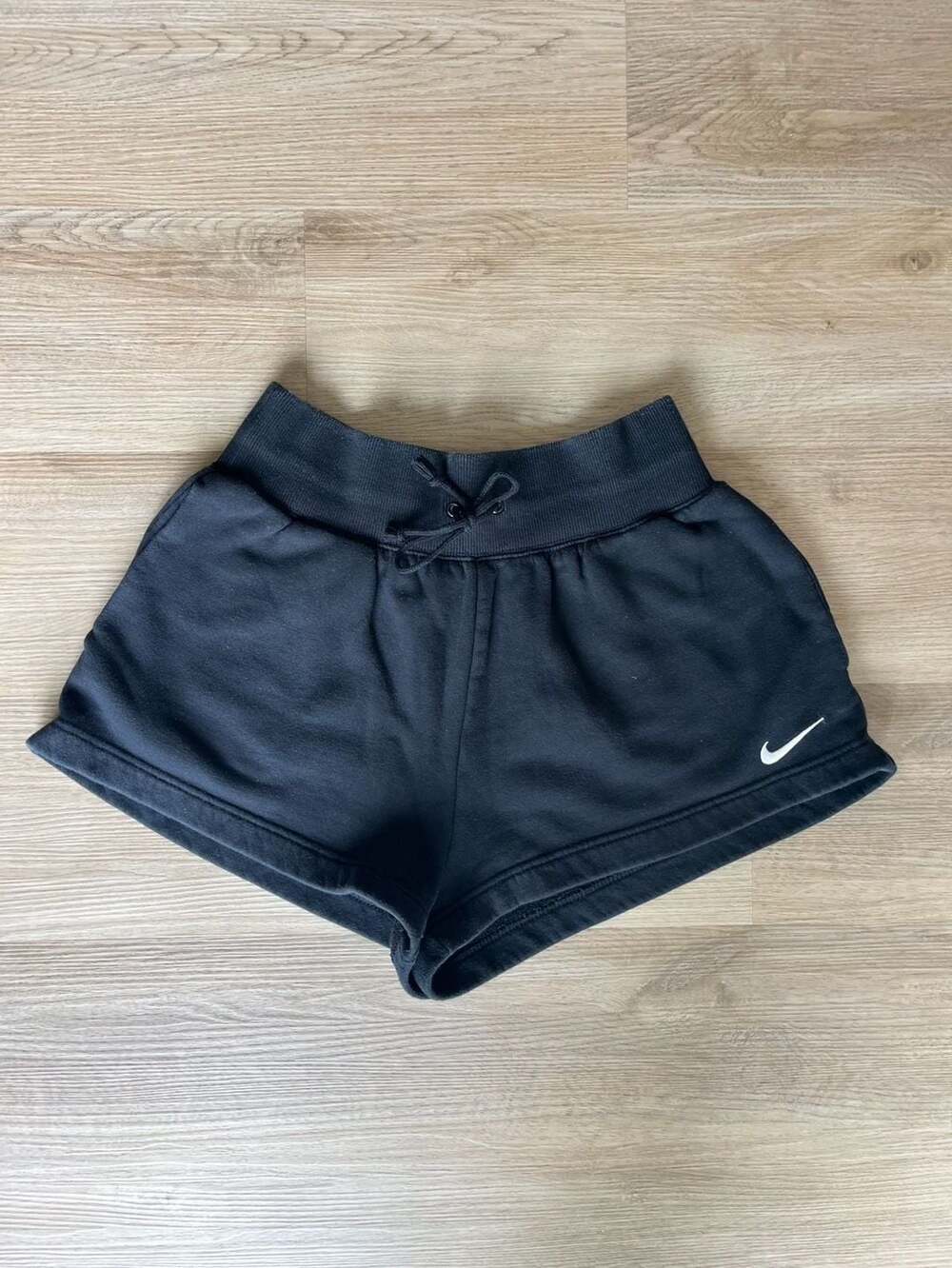Nike, Phoenix Fleece Lounge Shorts, Black Sweatshorts, Drawstring, Medium